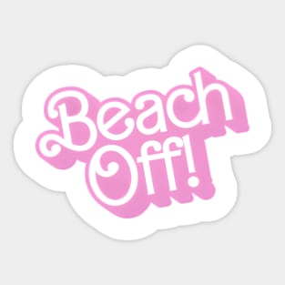 Beach Off Classic X Sticker